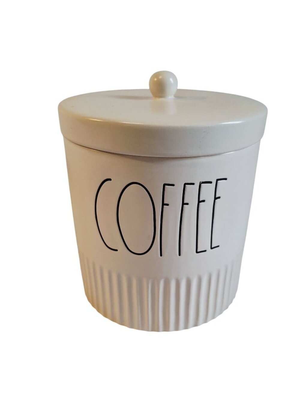 Rae Dunn Artisan Collection Ceramic Coffee Canister With Lid - Dishwasher Safe H